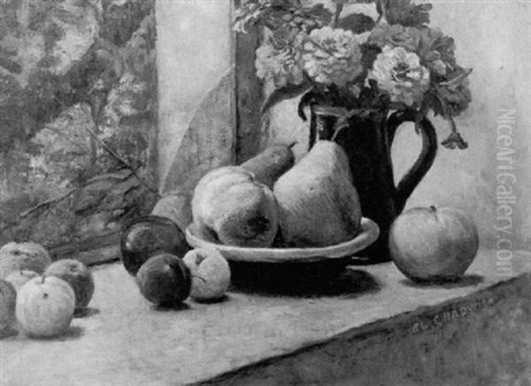 Nature Morte Aux Fruits Et Fleurs Oil Painting by Emma Lowstadt Chadwick