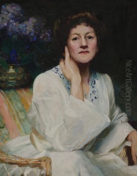 Portrait De Femme Oil Painting by Francis Brooks Chadwick