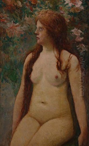 Baigneuse Assise Oil Painting by Francis Brooks Chadwick