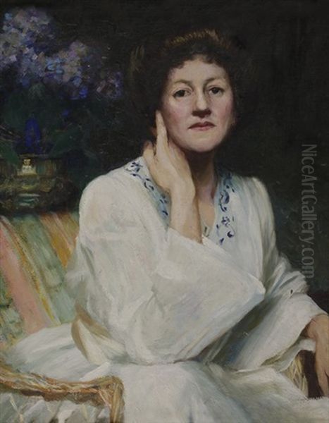 Portrait De Femme Oil Painting by Francis Brooks Chadwick