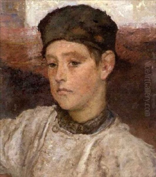 Portrait D'ecolier Oil Painting by Francis Brooks Chadwick