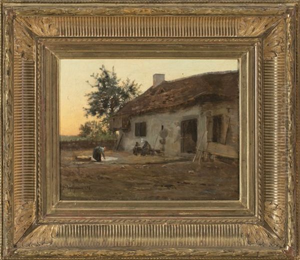 Escena Rural Oil Painting by Jean Ferdinand Chaigneau