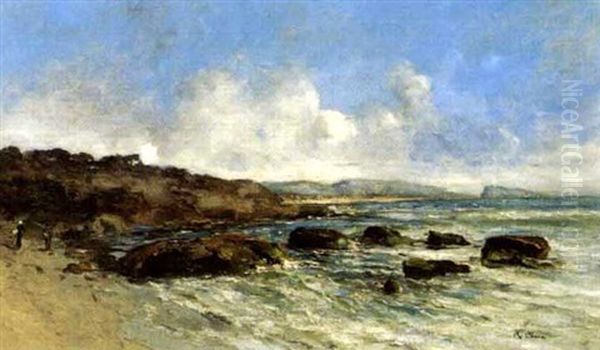 Kustenlandschaft Oil Painting by Auguste Chaix