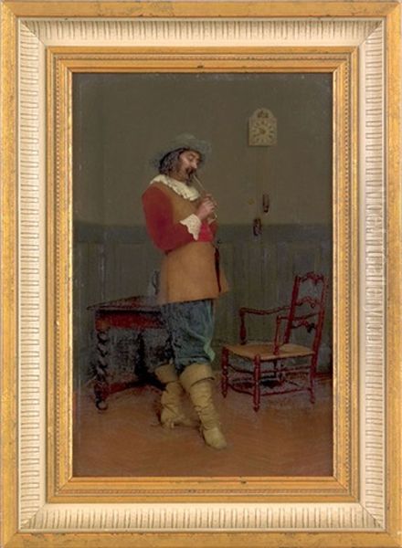 The Smoker Oil Painting by Jefferson David Chalfant