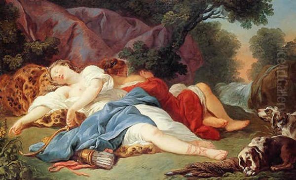 Diana Sleeping by Charles Michel-Ange Challes