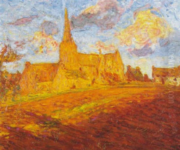 La Chapelle De La Clarte Oil Painting by Jean-Laurent Challie