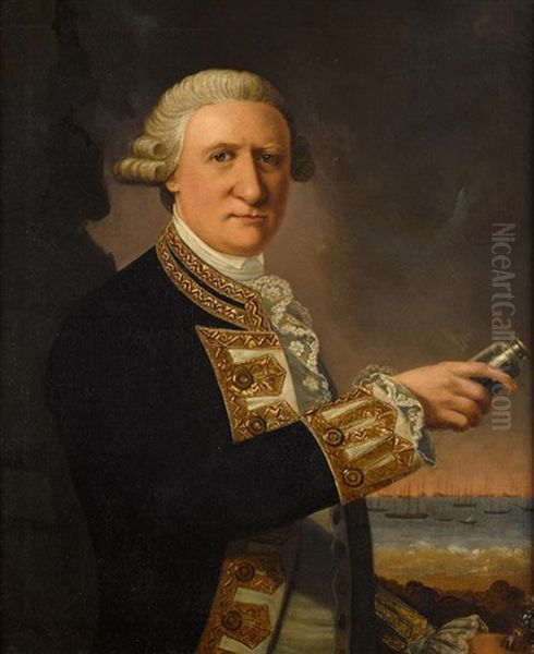 Portrait Of Sir Francis Geary Oil Painting by George (Sir) Chalmers