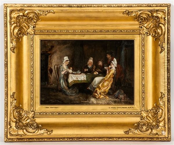 Tea Tattle Oil Painting by George Paul Chalmers