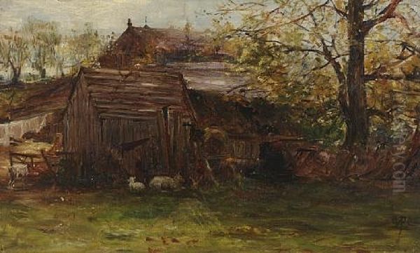 Back Of The Farm, Stanley Oil Painting by George Paul Chalmers