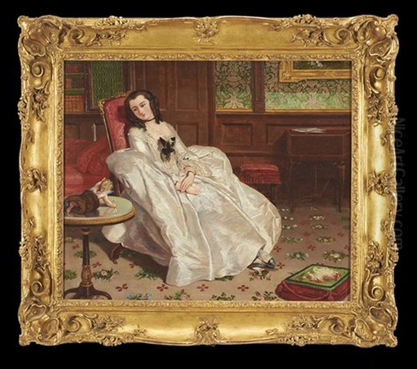 Sophia Lovesick, Illustration From Book 7, Chapter 9 Of The Henry Fielding Novel History Of Tom Jones Oil Painting by Alfred Edward Chalon