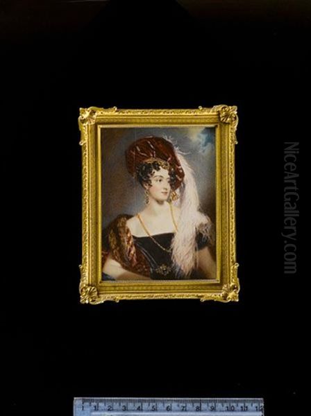 Sarah Sophia Child Villiers, Countess Of Jersey, Nee Fane Oil Painting by Alfred Edward Chalon