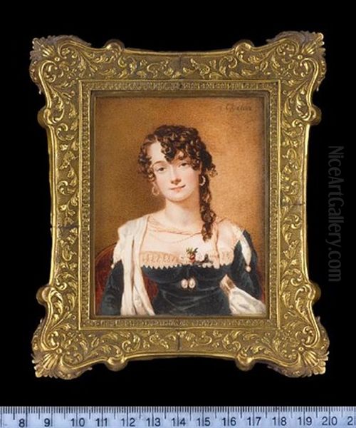 Viscountess Sandon, Nee Lady Frances Stuart Oil Painting by Alfred Edward Chalon