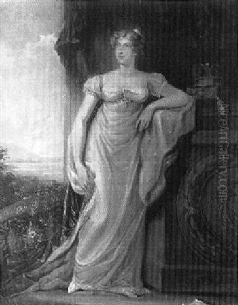 Portrait Of Princess Charlotte by Alfred Edward Chalon