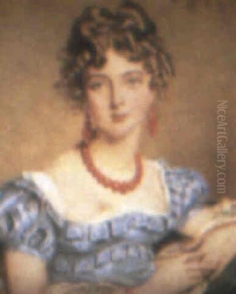 Mrs Thomas Burch Western, Later Lady Western Oil Painting by Alfred Edward Chalon