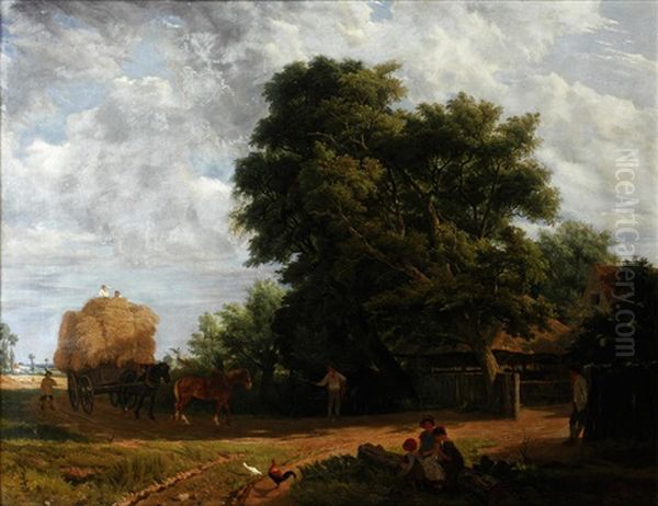 The Haywain Oil Painting by John James Chalon