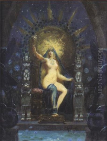 La Reine De Le Nuit Oil Painting by Louis Chalon