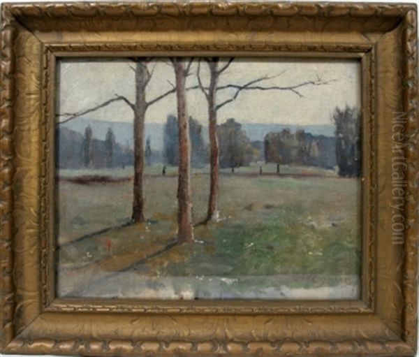 Landscape Mountain Scene Oil Painting by George W. Chambers