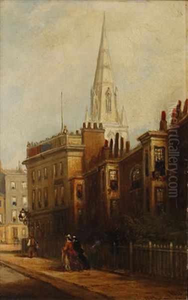 Hercules Buildings, Lambeth Oil Painting by George William Crawford Chambers