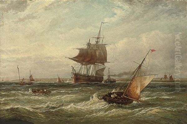 Congested Waters In The Channel Oil Painting by George William Crawford Chambers