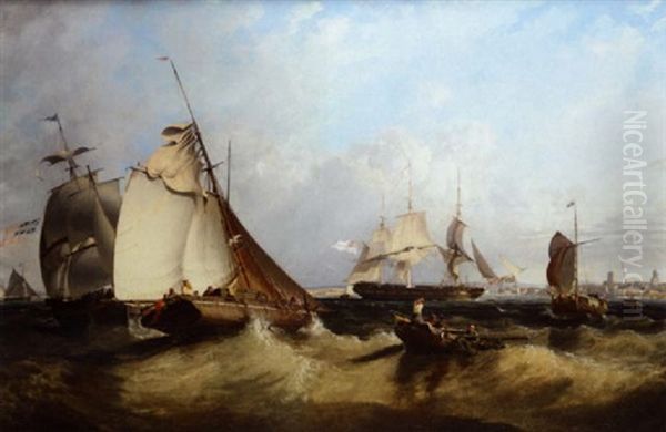 Fresh Breeze, Portsmouth Oil Painting by Sir George Chambers