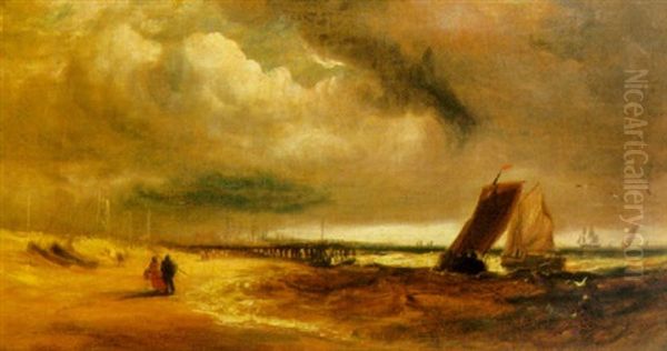 The Wreckers Towers, Yarmouth Oil Painting by Sir George Chambers