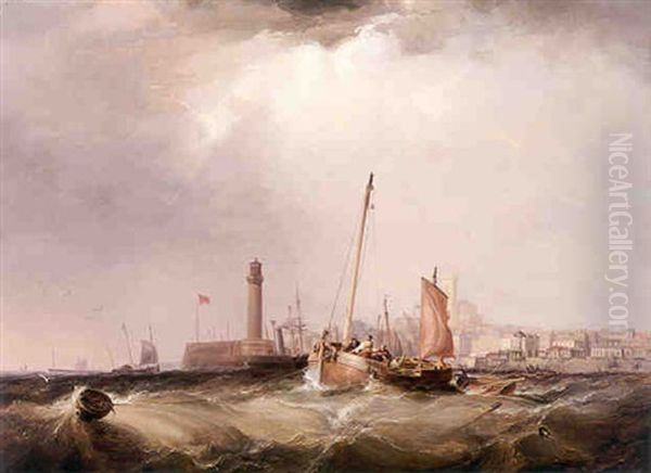 Margate From The Sea Oil Painting by Sir George Chambers