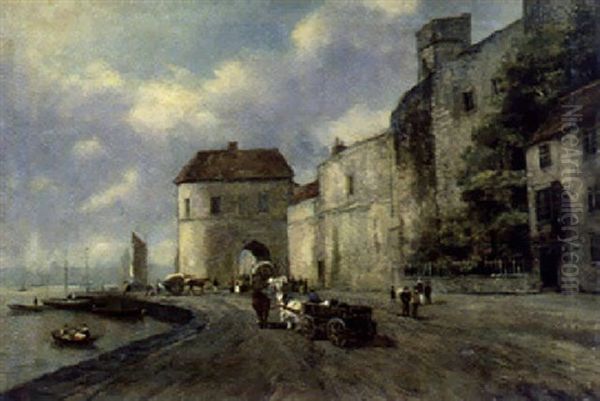 Vor Dem Stadttor Oil Painting by Sir George Chambers