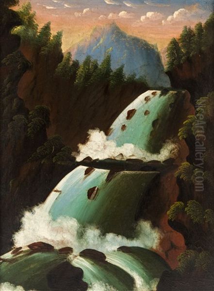 Flume Oil Painting by Thomas Chambers