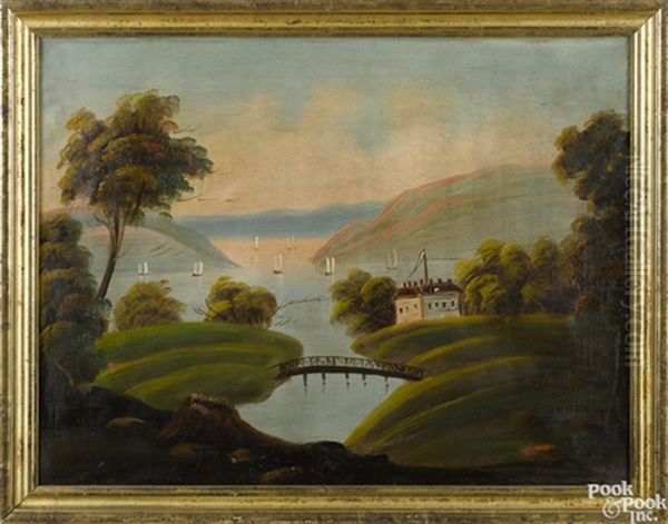 George Washington's Headquarters At Newburgh Bay Oil Painting by Thomas Chambers