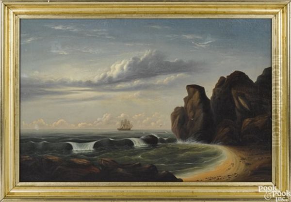 Coastal Scene Oil Painting by Thomas Chambers