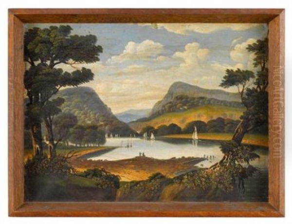 Delaware Water Gap Oil Painting by Thomas Chambers