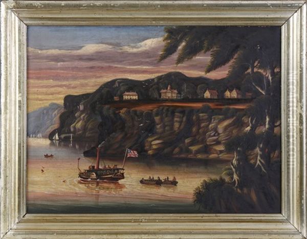 View Of West Point From Constitution Island Oil Painting by Thomas Chambers