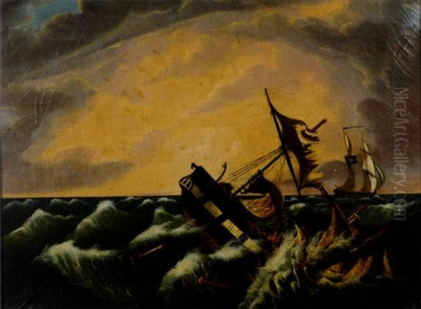 The Pirate Ship's Attack Oil Painting by Thomas Chambers