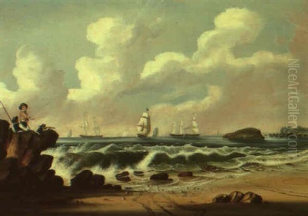 View Of Nahant Oil Painting by Thomas Chambers