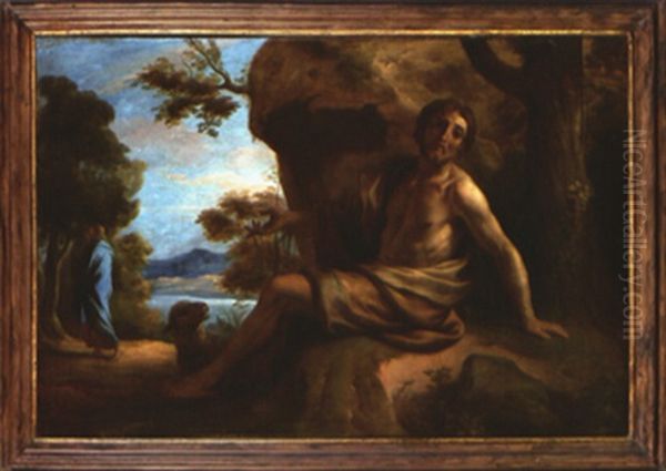 Saint Jean-baptiste Dans Le Desert Oil Painting by Jean-Baptiste De Champaigne