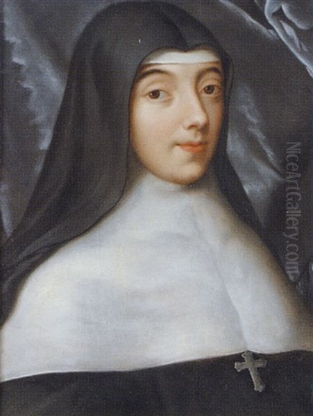 Portrait D'une Religieuse Oil Painting by Jean-Baptiste De Champaigne