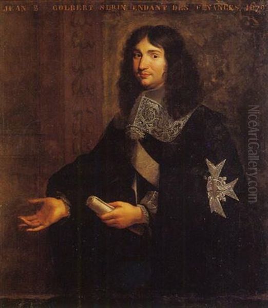 Portrait De Jean-baptiste Colbert Oil Painting by Jean-Baptiste De Champaigne