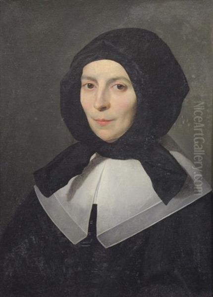 Portrait Of Madeleine Leschassier Oil Painting by Philippe de Champaigne