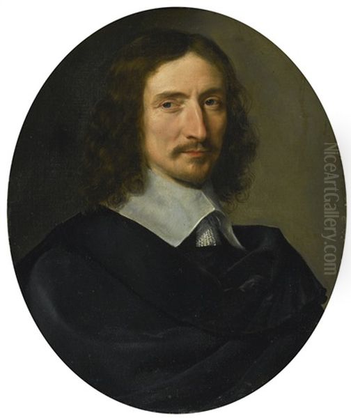 Portrait Of A Man, Bust Length Oil Painting by Philippe de Champaigne