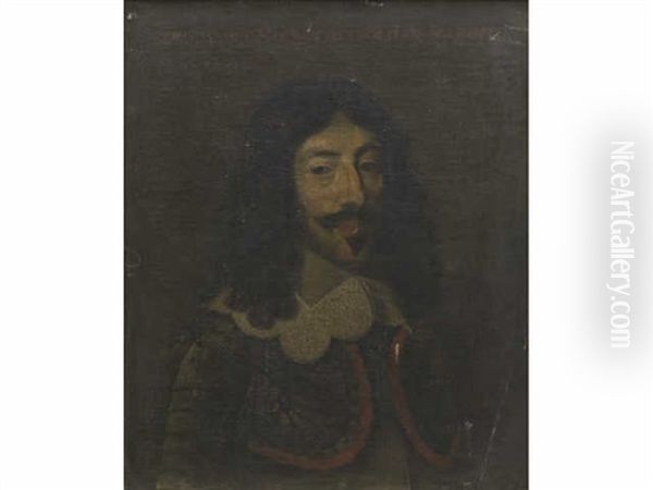 Portrait De Louis Xiii, Roi De France Et De Navarre Oil Painting by Philippe de Champaigne