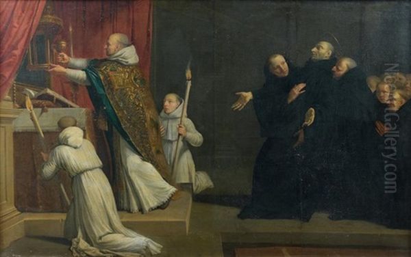 La Messe Ou La Mort De Saint-benoit Oil Painting by Philippe de Champaigne