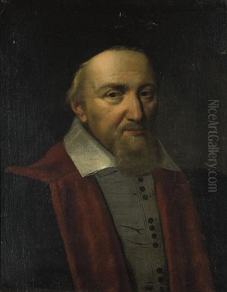 Portrait D'homme A Mi-corps Oil Painting by Philippe de Champaigne