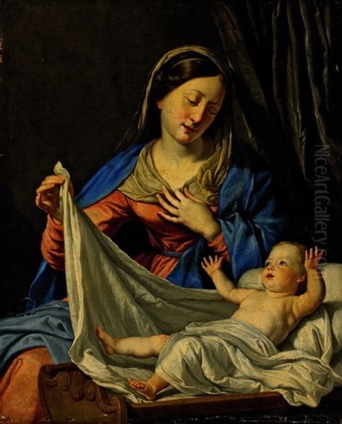 Madonna Mit Kind Oil Painting by Philippe de Champaigne