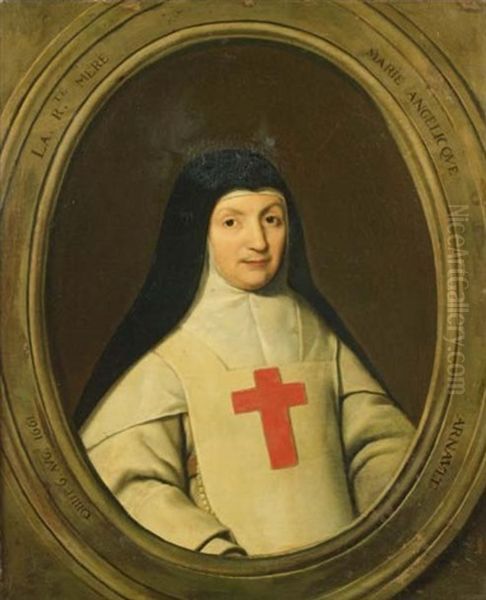 Portrait De Jacqueline Marie, Dite Angelique Arnauld Oil Painting by Philippe de Champaigne