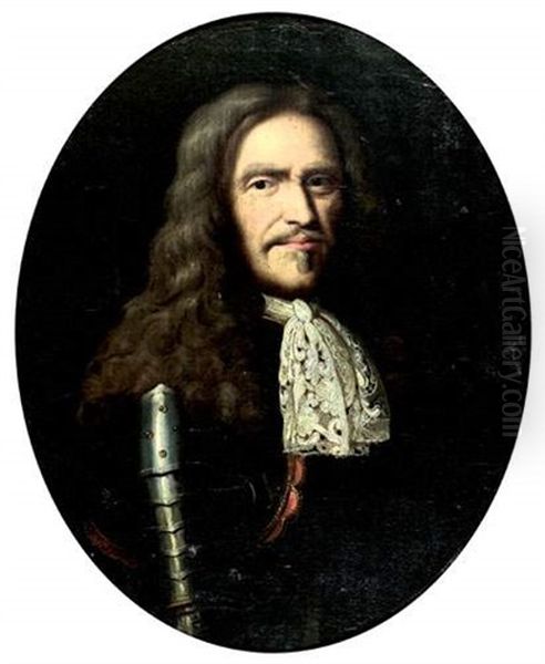 Portrait D'henri De La Tour D'auvergne, Vicomte De Turenne En Armure (1611-1675) Oil Painting by Philippe de Champaigne