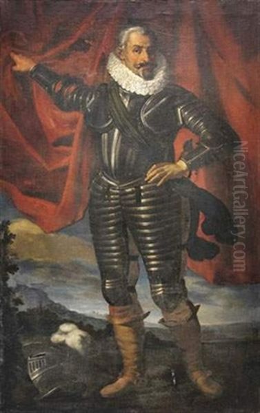 Portrait D'homme En Cuirasse Oil Painting by Philippe de Champaigne