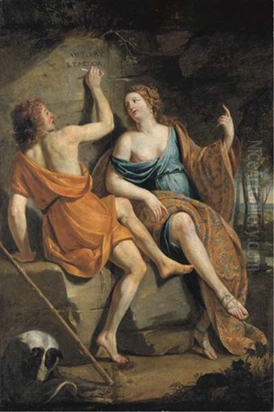 Angelica And Medoro Oil Painting by Philippe de Champaigne