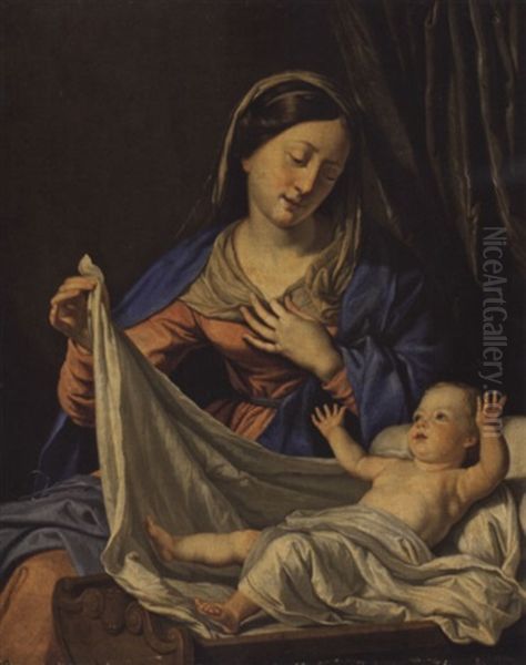 Madonna Mit Kind Oil Painting by Philippe de Champaigne