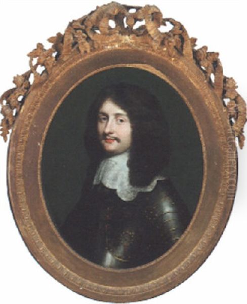 Portrait Of A Gentleman, Half Length, Wearing Armour Oil Painting by Philippe de Champaigne