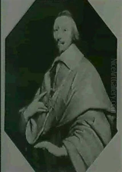 Portrait En Buste Du Cardinal De Richelieu Oil Painting by Philippe de Champaigne